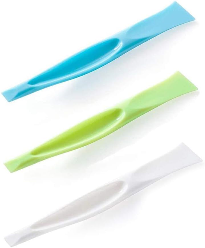 3 PCS Multipurpose Cleaning Scraper Tool - Non-Scratch Hard Plastic Sticker Scraper Tool for Kitchen Cleaning. Label Remover. Gum Cleaner