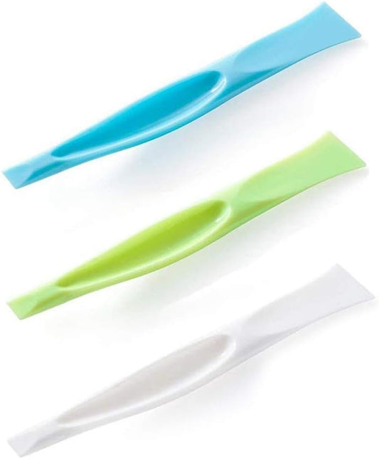 3 PCS Multipurpose Cleaning Scraper Tool - Non-Scratch Hard Plastic Sticker Scraper Tool for Kitchen Cleaning. Label Remover. Gum Cleaner