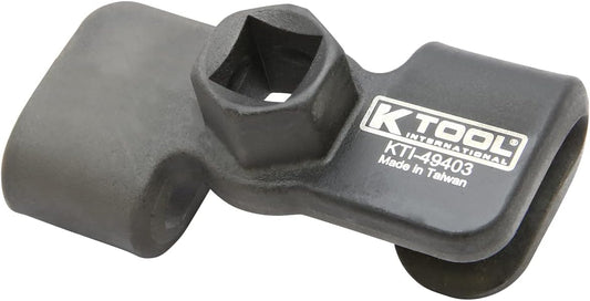 K Tool International 49403 Universal Wrench Extender Adaptor. 1/2 Inch or 21mm Hex Drive. Drop Forged Body with Heat Treatment. Extendable. Black