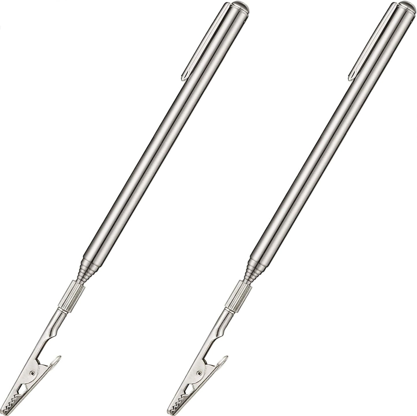 Mudder 2 Pcs Telescoping Clip Roach Clips for Joints Telescopic Metal Wire Joint Clamp with Pen Bracelet Helper Tool Extendable for Mechanics Home Automobile Repairing Jewelry Fix(Range 8.27-36 Inch)
