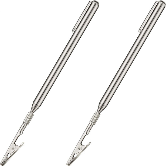 Mudder 2 Pcs Telescoping Clip Roach Clips for Joints Telescopic Metal Wire Joint Clamp with Pen Bracelet Helper Tool Extendable for Mechanics Home Automobile Repairing Jewelry Fix(Range 8.27-36 Inch)