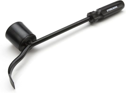 Steelman Hubcap Remover Tool for Auto Mechanics. Heavy-Duty Steel. Large Rubber Hammer Face. Wide Prying Blade. Secure Grip