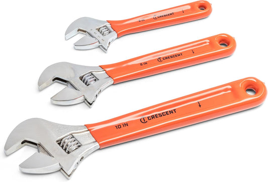 Crescent 3 Piece Adjustable Cushion Grip Wrench Set 6. 8 & 10 - AC26810CV